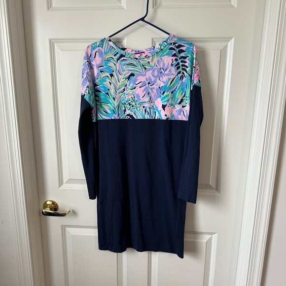 Lilly Pulitzer Dresses & Skirts - Lilly Pulitzer Finn T-Shirt Dress Long Sleeve Multi Bermudaful Size XS